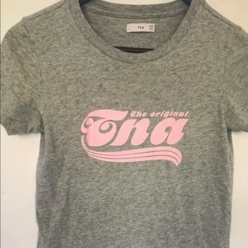 Tna Gray and Pink Women's Top